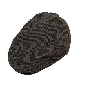 Stylish Pinstripe Flat Cap Newsboy Banana Republic Dark Gray M/L